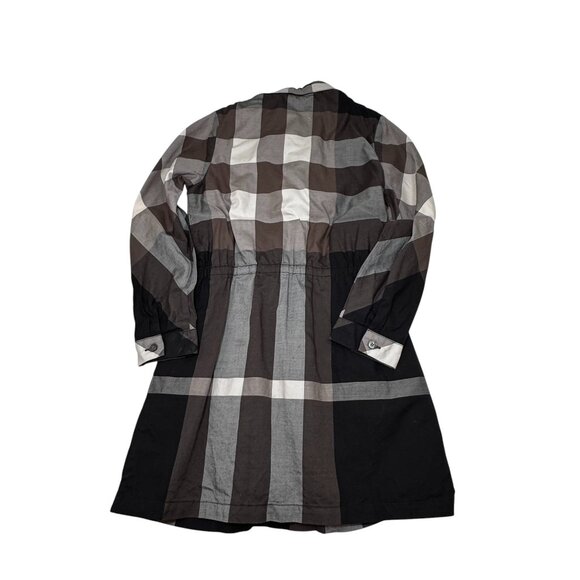 BURBERRY London Girls size 7/8 Grey/Black Check Plaid Shirt Dress - Picture 8 of 14